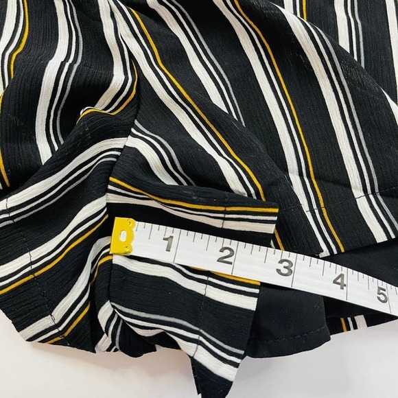 Lush High Waisted Paperbag Striped Shorts - Picture 7 of 9